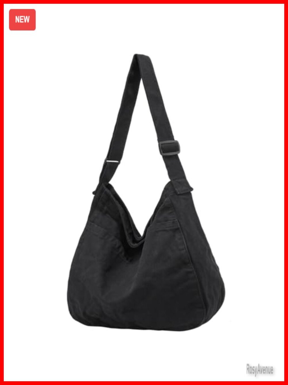 Canvas Tote Bag Large Hobo Crossbody Shoulder Bag Adjustable Strap Travel Work